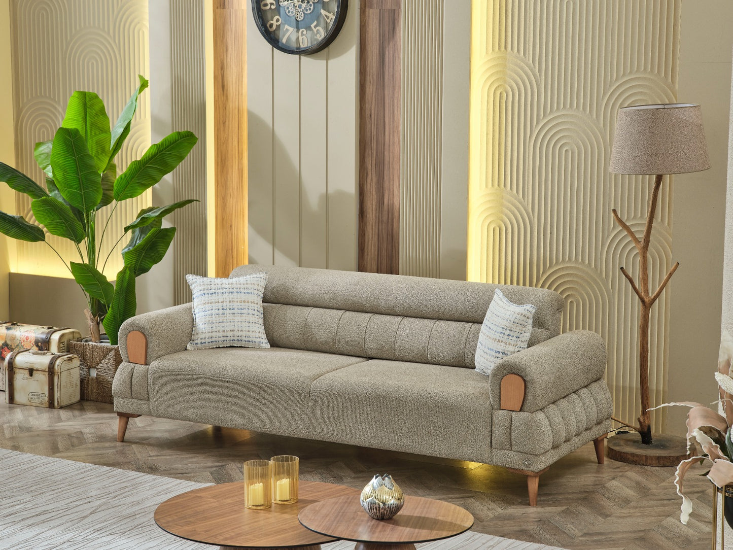Sitzgruppe/Sofa Set - Wohnzimmergarnitur "Marivela" 3+3+1