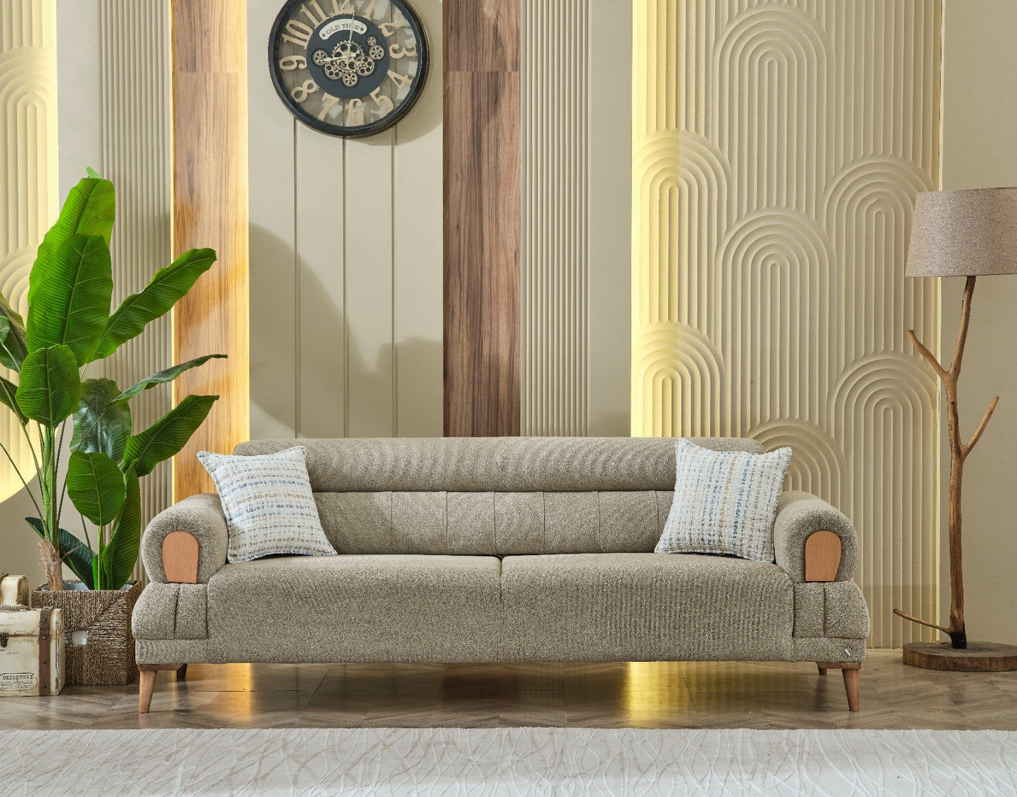 Sitzgruppe/Sofa Set - Wohnzimmergarnitur "Marivela" 3+3+1