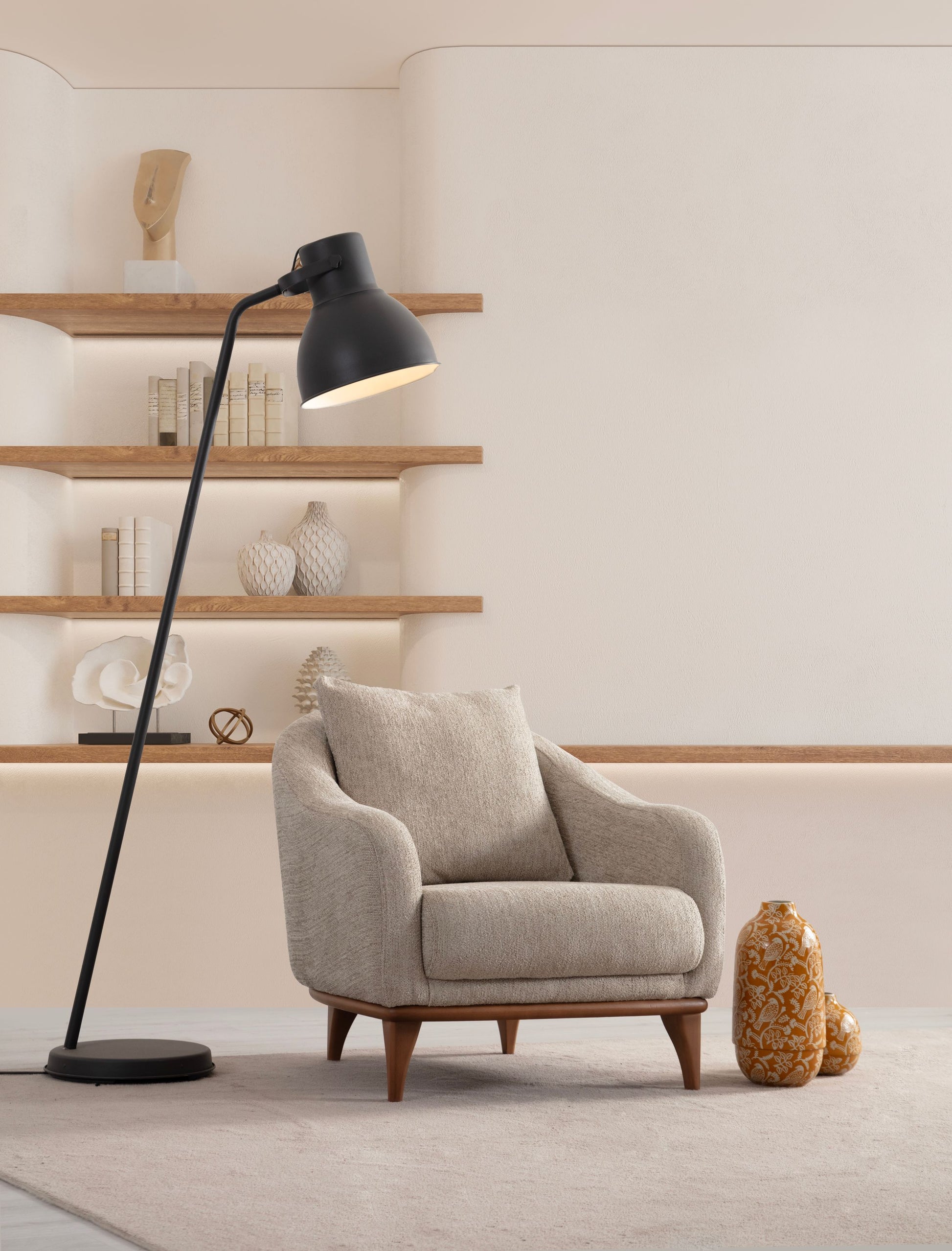 Sitzgruppe/Sofa Set - Wohnzimmergarnitur "Calathea" 3+2+1 + Hocker - Nobelaa