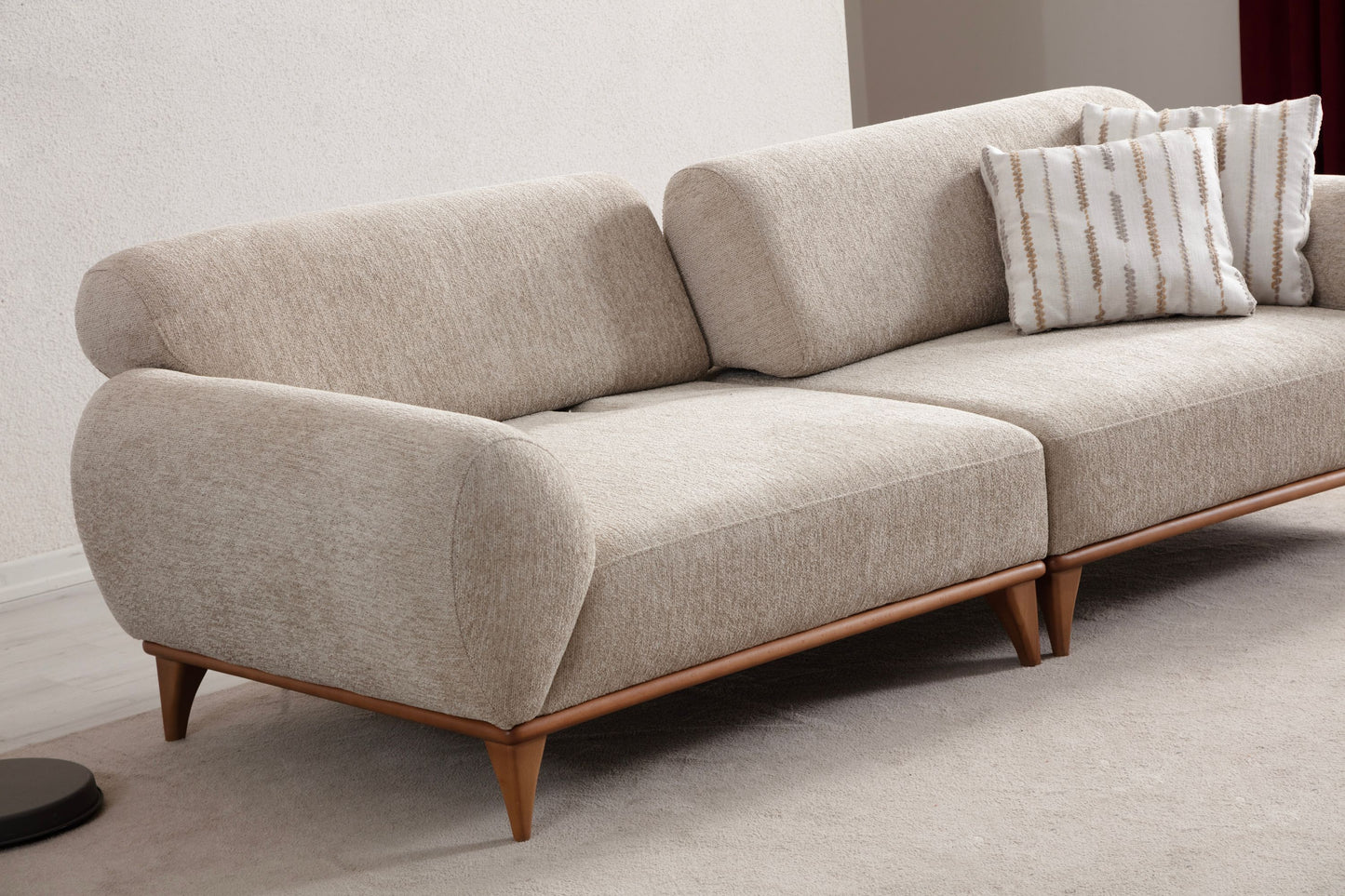 Sitzgruppe/Sofa Set - Wohnzimmergarnitur "Moonflower" 3+2+1 - Beige - Nobelaa