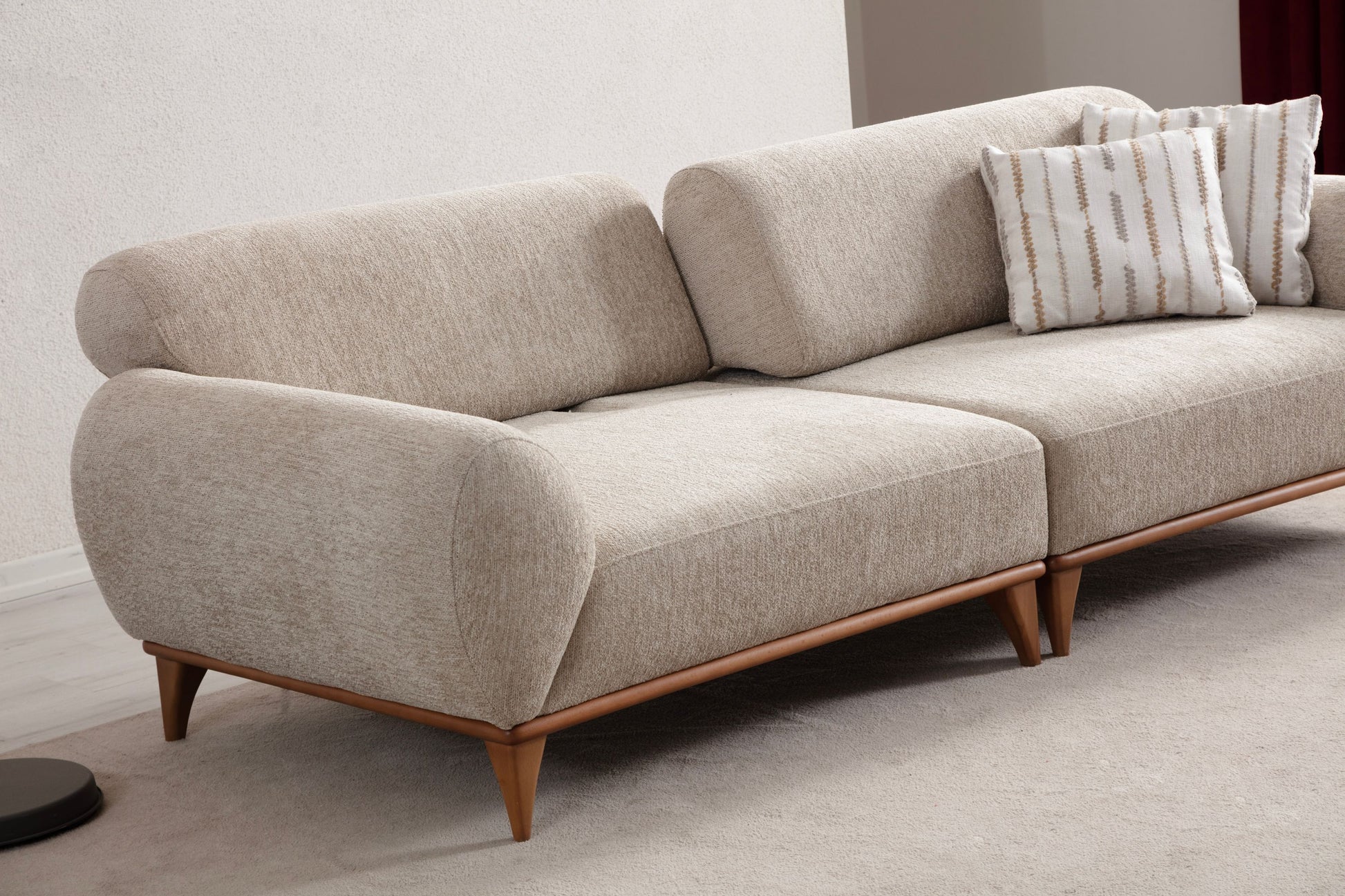 Sitzgruppe/Sofa Set - Wohnzimmergarnitur "Moonflower" 3+2+1 - Beige - Nobelaa