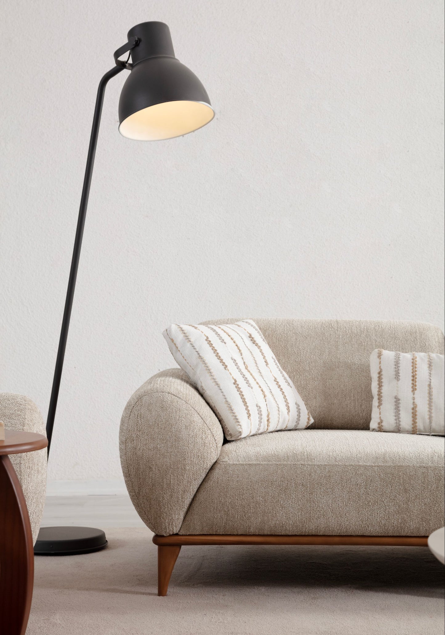 Sitzgruppe/Sofa Set - Wohnzimmergarnitur "Moonflower" 3+2+1 - Beige - Nobelaa