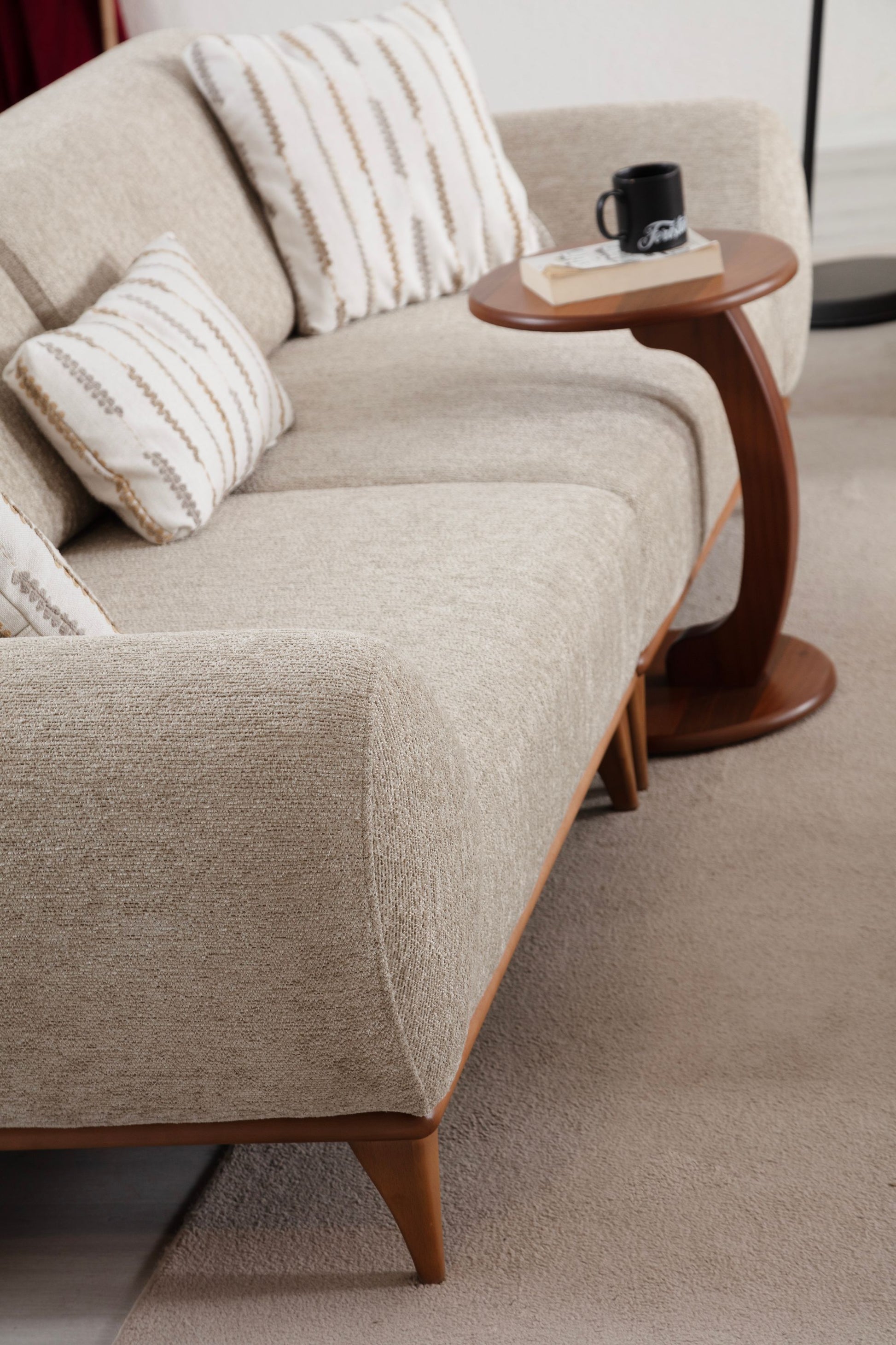 Sitzgruppe/Sofa Set - Wohnzimmergarnitur "Moonflower" 3+2+1 - Beige - Nobelaa