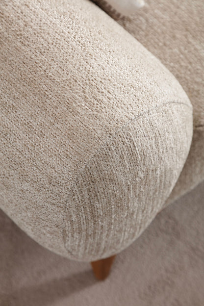 Sitzgruppe/Sofa Set - Wohnzimmergarnitur "Moonflower" 3+2+1 - Beige - Nobelaa