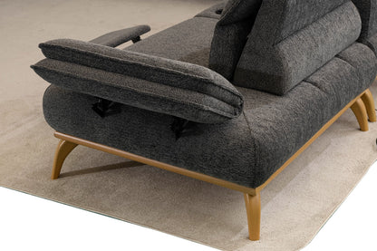 Modulares Ecksofa "Moonwort" - Anthrazit - Nobelaa