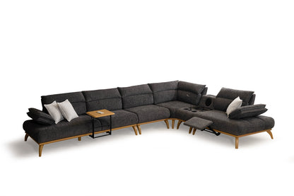 Modulares Ecksofa "Moonwort" - Anthrazit - Nobelaa