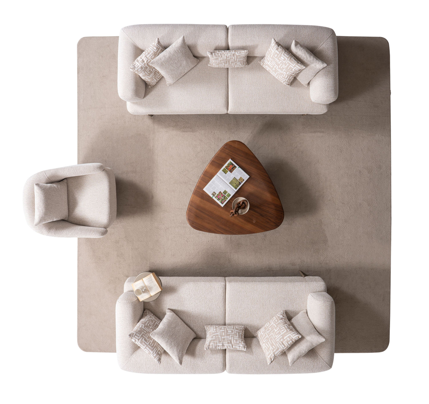Sitzgruppe/Sofa Set - Wohnzimmergarnitur "Olvina" 3+3+1