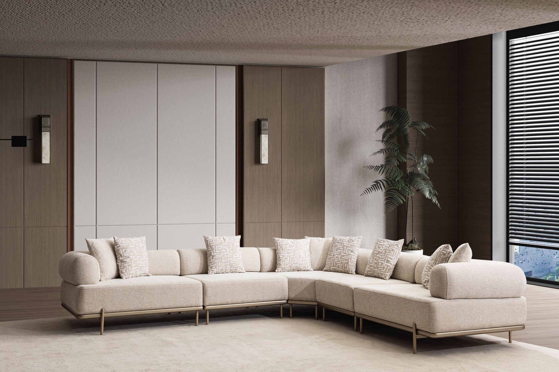 Ecksofa "Norella" mit Hocker