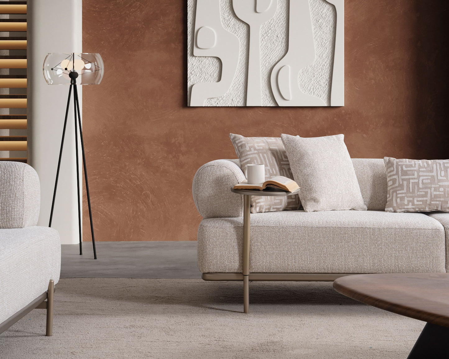 Sitzgruppe/Sofa Set - Wohnzimmergarnitur "Olvina" 3+3+1