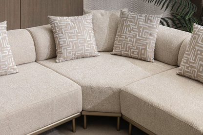 Ecksofa "Norella" mit Hocker