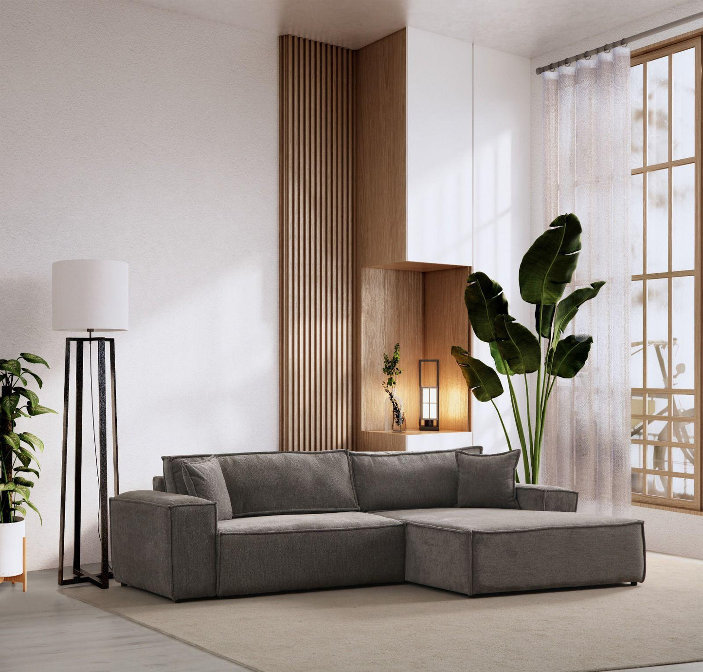 Modulares Ecksofa "Oleander"- Grau- Nobelaa