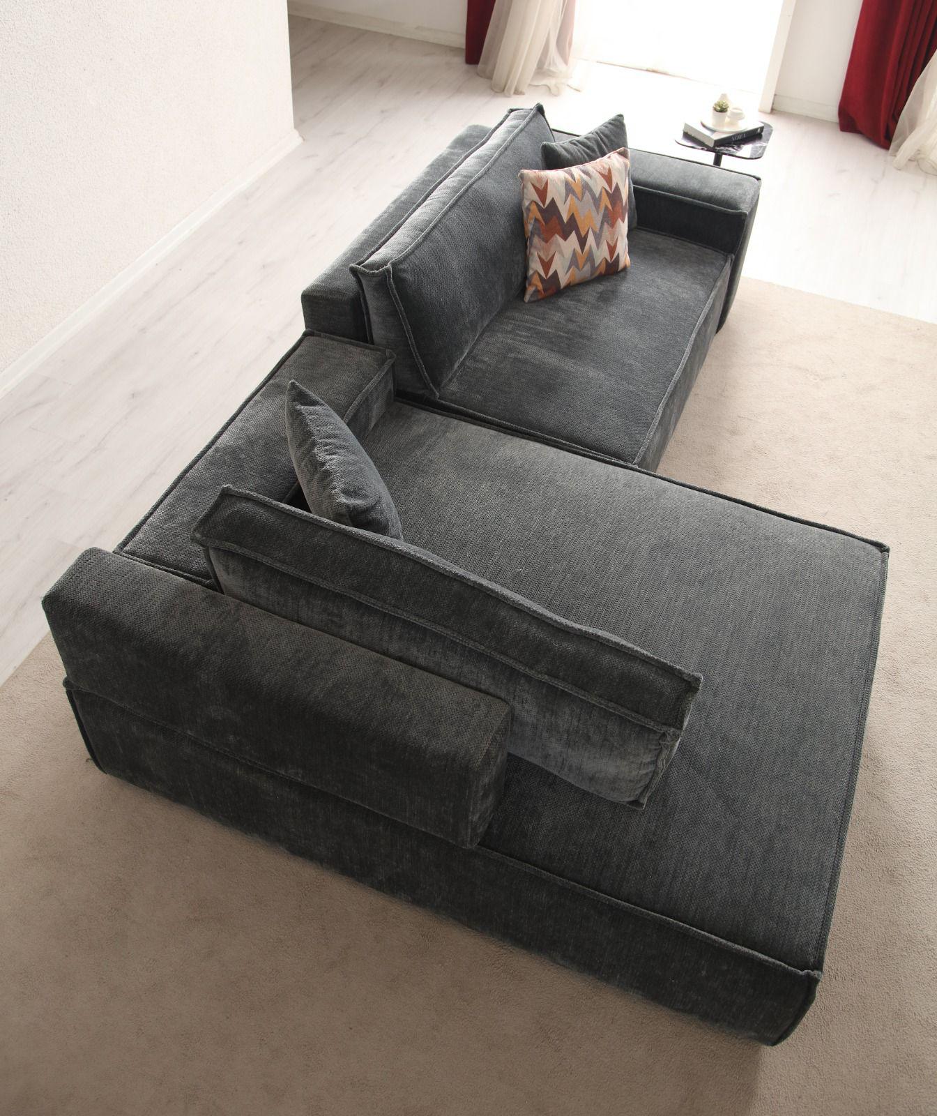 Modulares Ecksofa "Oleander"- Anthrazit - Nobelaa