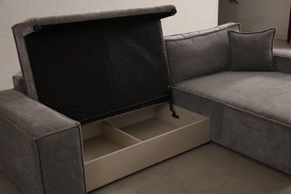 Modulares Ecksofa "Oleander"- Grau- Nobelaa