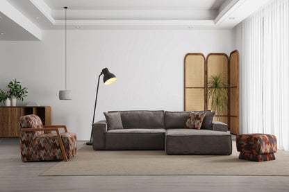 Modulares Ecksofa "Oleander"- Grau- Nobelaa