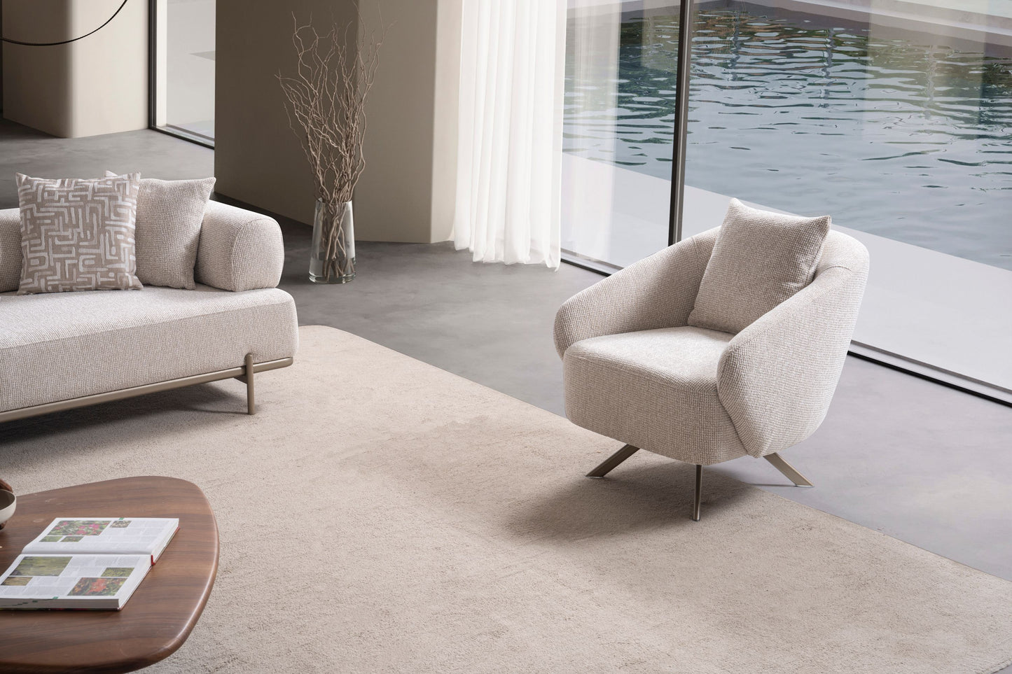 Sitzgruppe/Sofa Set - Wohnzimmergarnitur "Olvina" 3+3+1