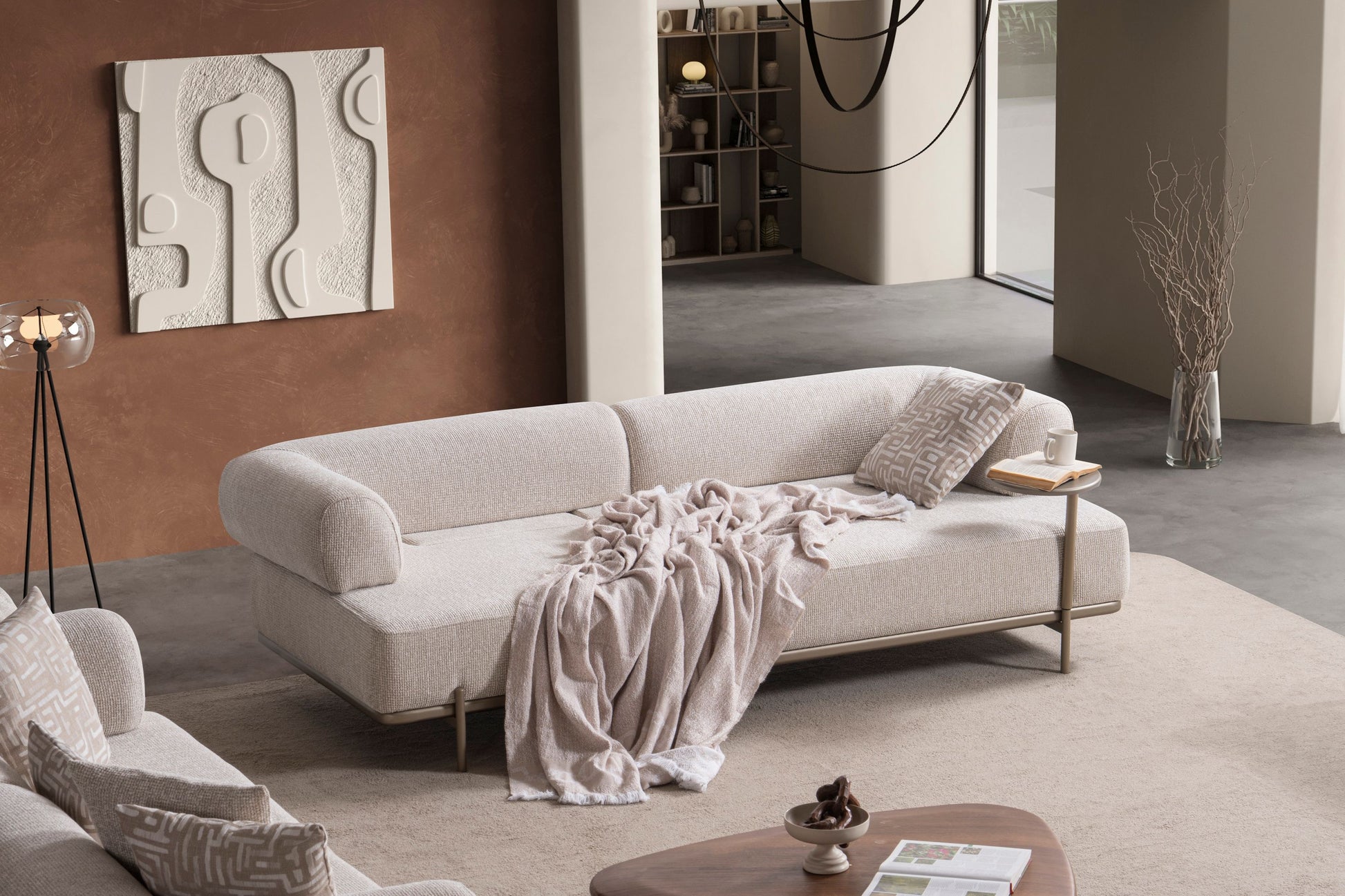 Sitzgruppe/Sofa Set - Wohnzimmergarnitur "Olvina" 3+3+1
