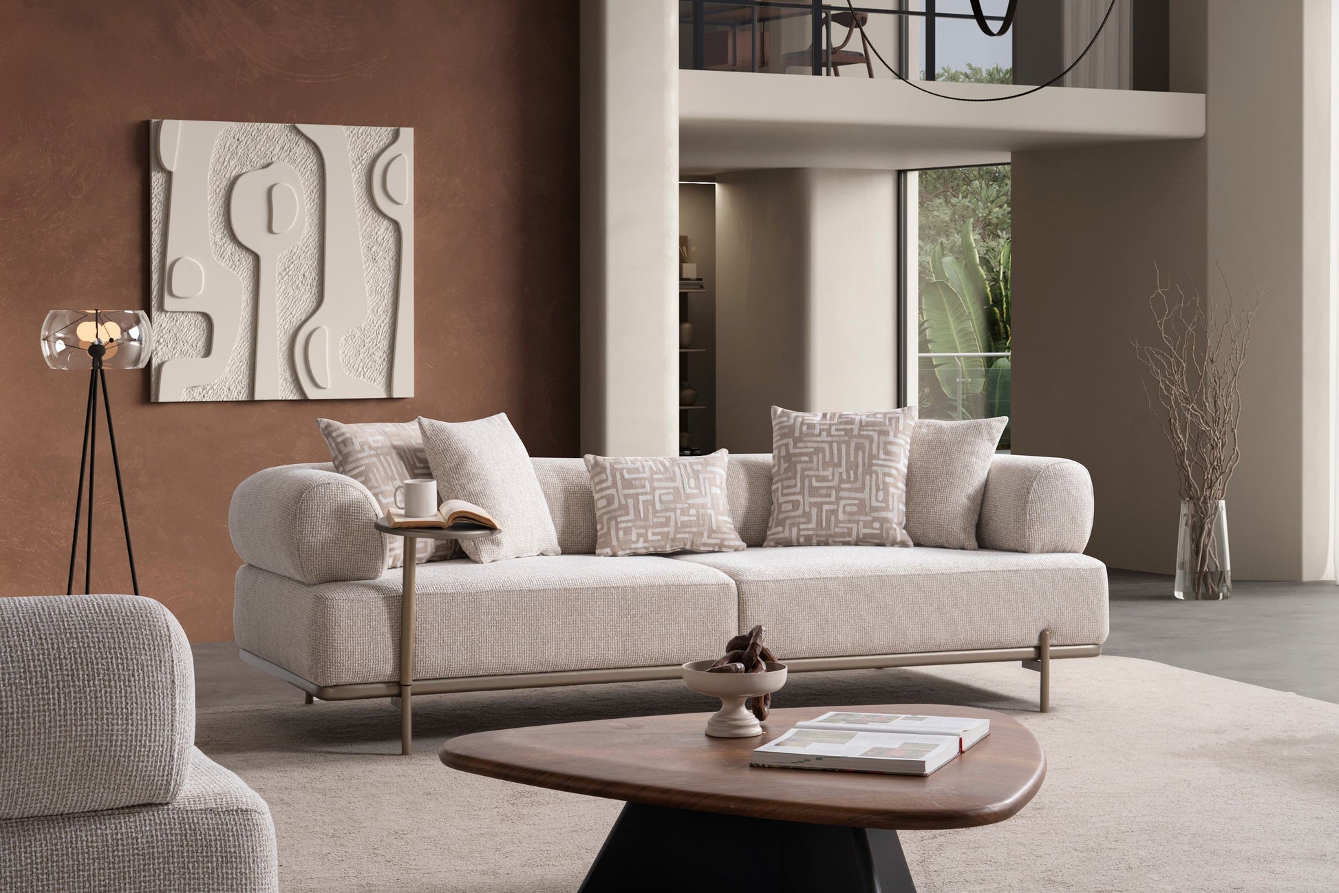 Sitzgruppe/Sofa Set - Wohnzimmergarnitur "Olvina" 3+3+1