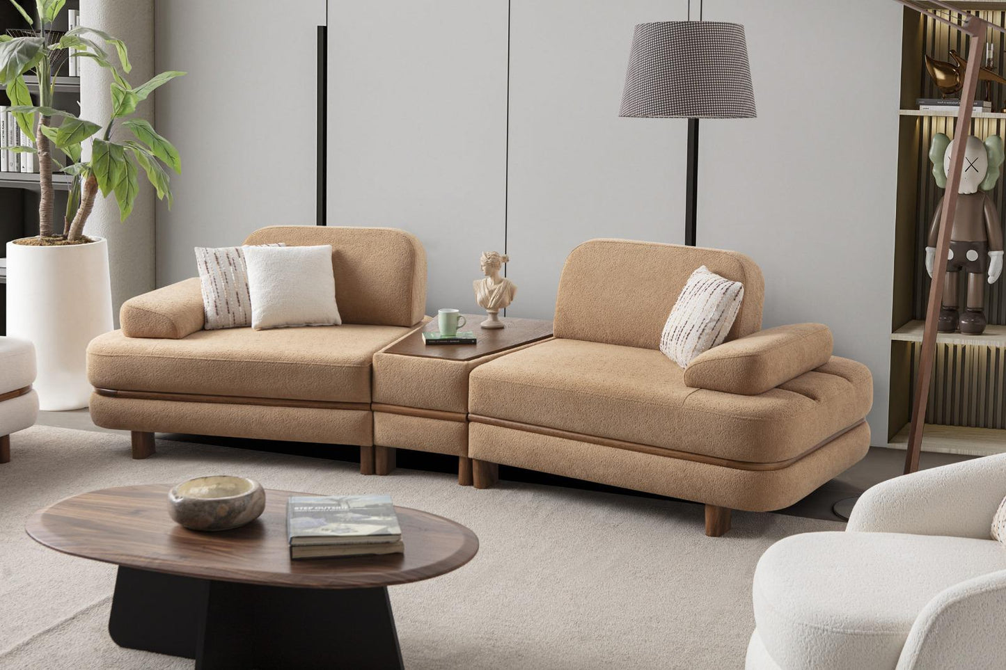 Sitzgruppe/Sofa Set - Wohnzimmergarnitur "Peonia" 3+3+1 - Nobelaa