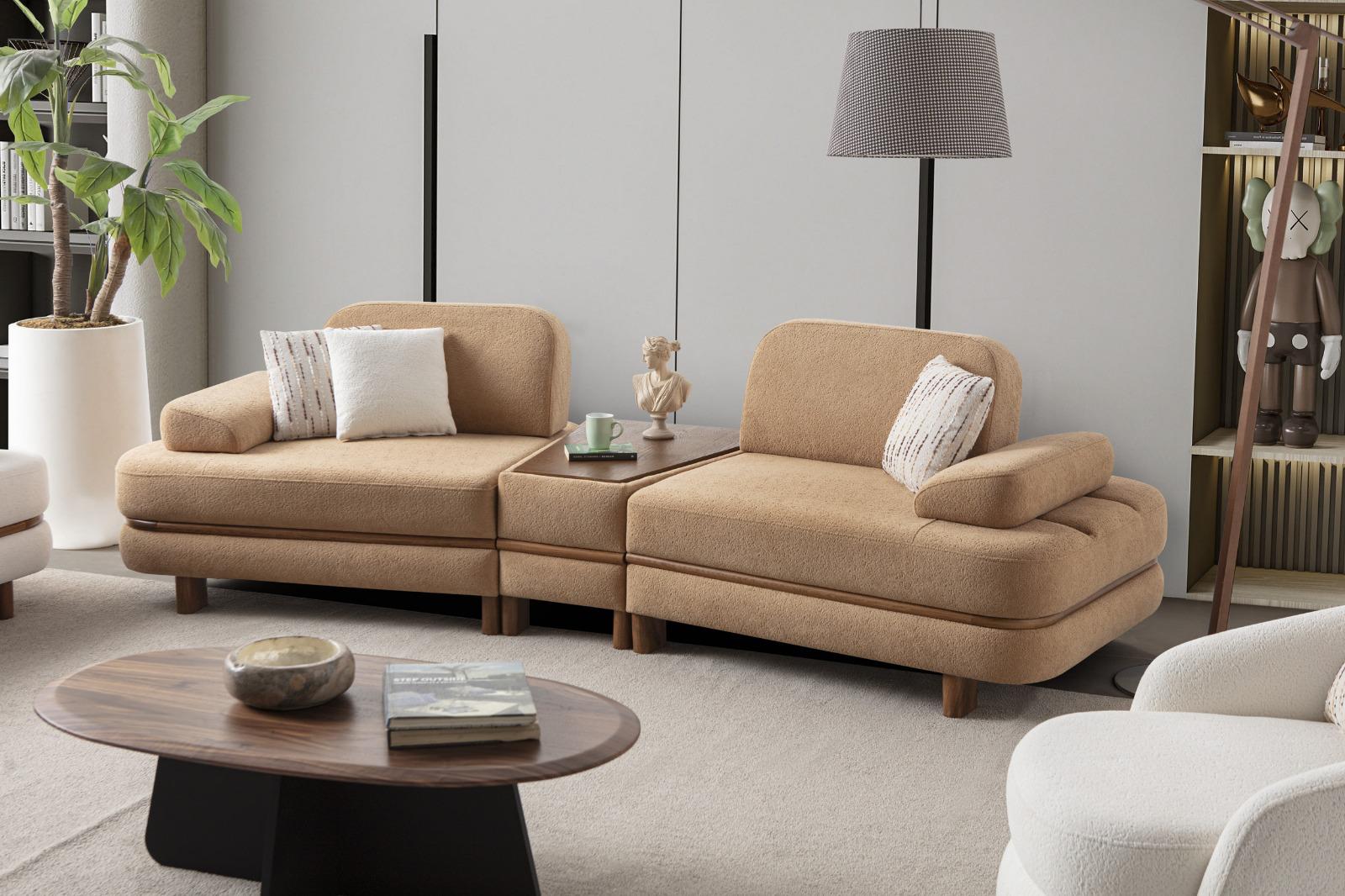 Sitzgruppe/Sofa Set - Wohnzimmergarnitur "Peonia" 3+3+1 - Nobelaa