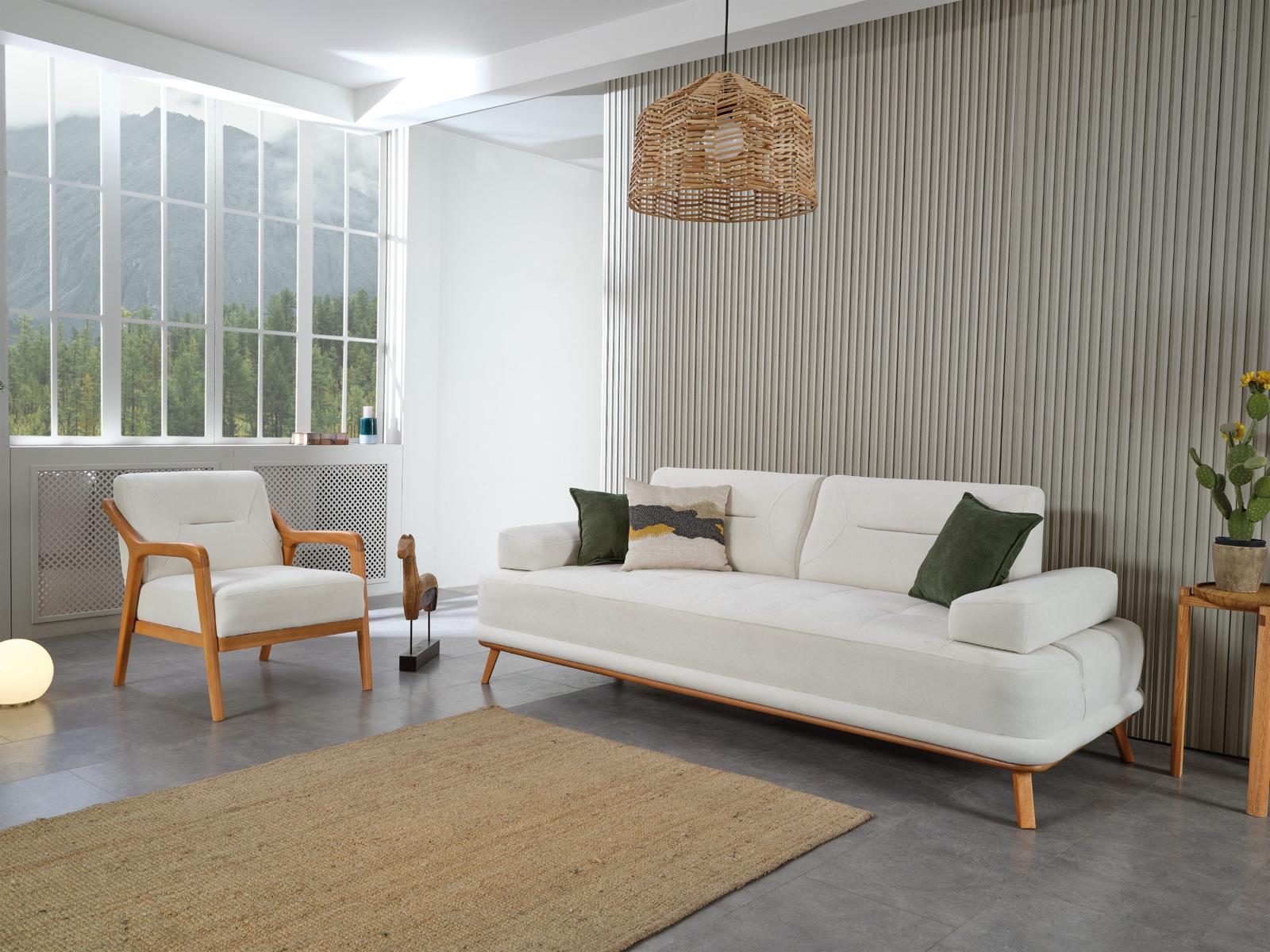 Sitzgruppe/Sofa Set - Wohnzimmergarnitur "Piva" 3+3+1+1