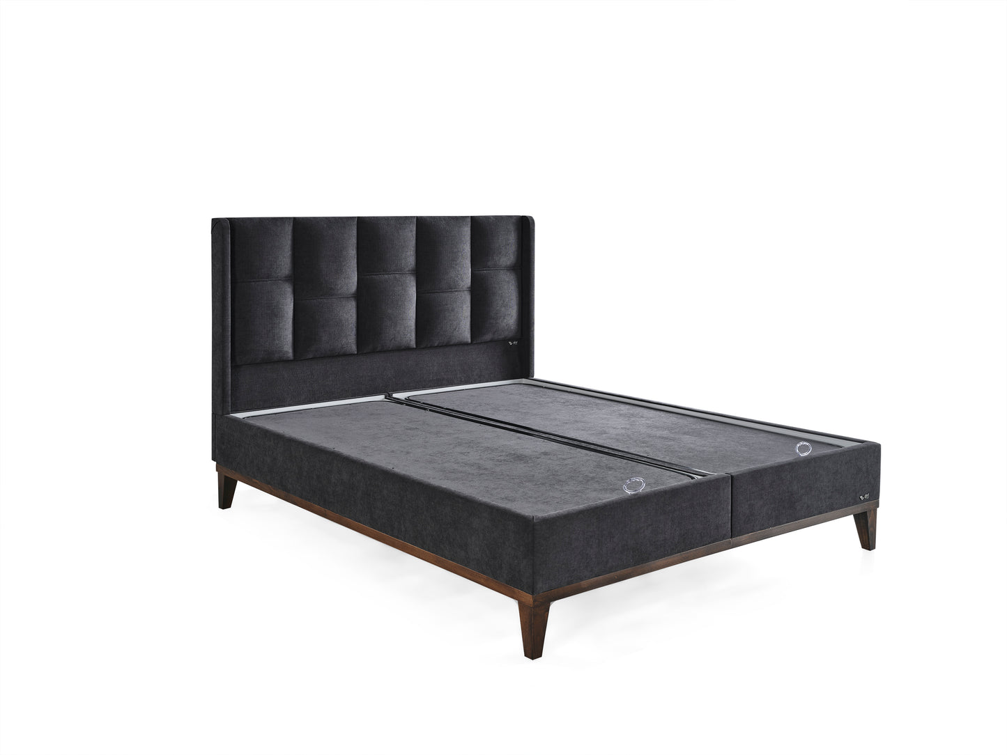 Schlafzimmer-Set "Rina" – Bett mit Bettkasten und Matratze , Nachttisch, Bettbank