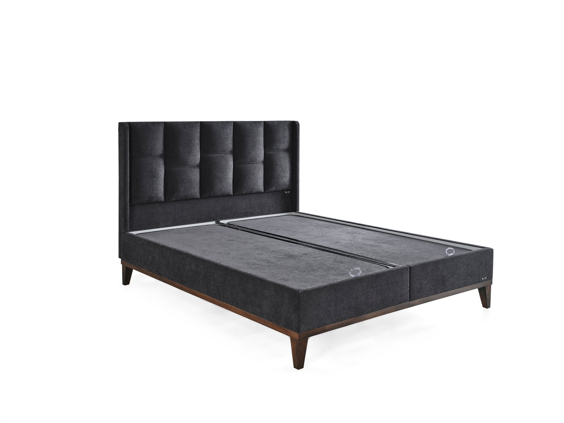 Schlafzimmer-Set "Rina" – Bett mit Bettkasten und Matratze , Nachttisch, Bettbank
