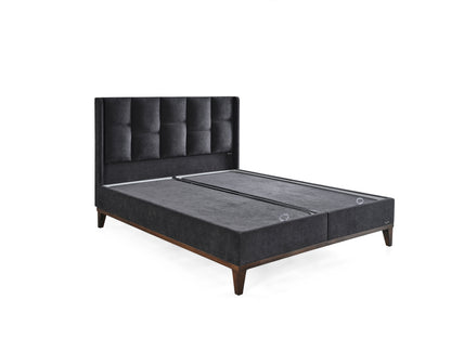 Schlafzimmer-Set "Rina" – Bett mit Bettkasten und Matratze , Nachttisch, Bettbank