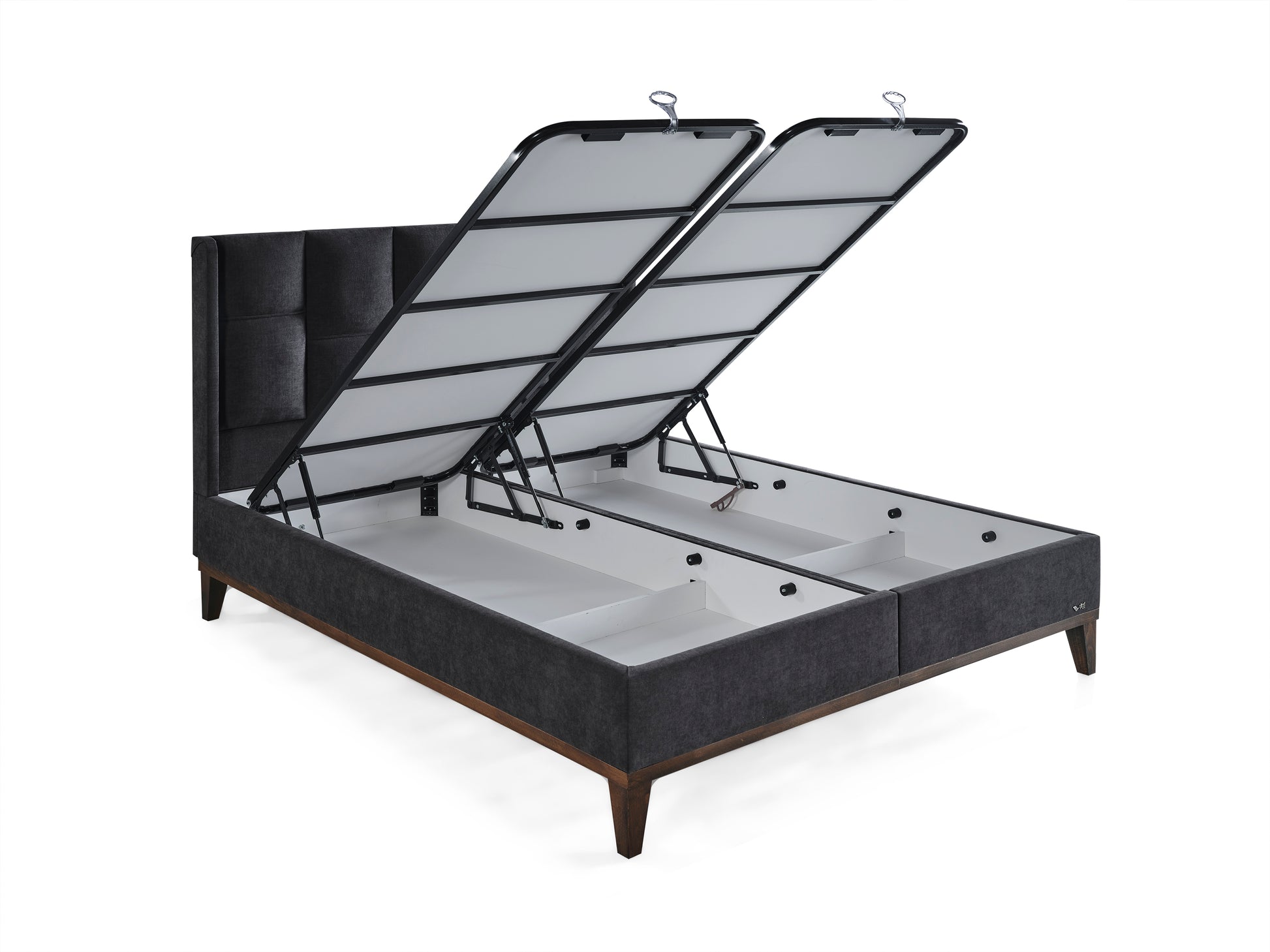 Schlafzimmer-Set "Rina" – Bett mit Bettkasten und Matratze , Nachttisch, Bettbank