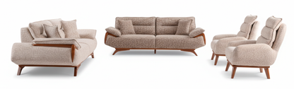 Sitzgruppe/Sofa Set - Wohnzimmergarnitur "Rosamora" 3+3+1