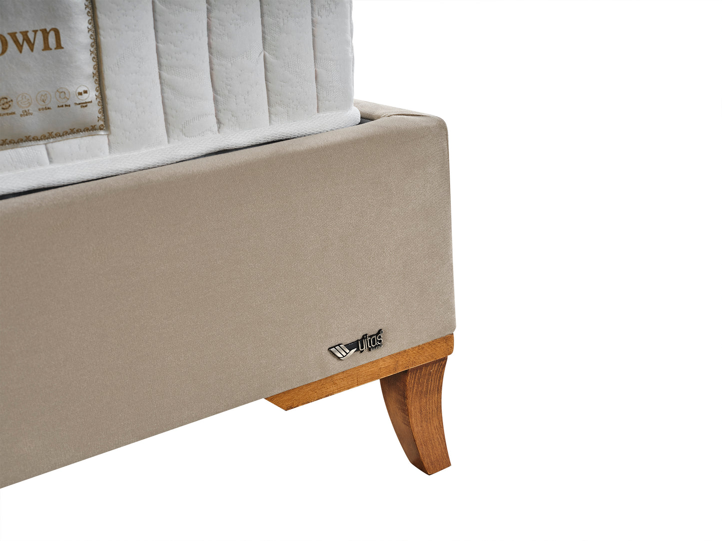 Schlafzimmer-Set "Rovina" – Bett mit Bettkasten und Matratze , Nachttisch, Hocker