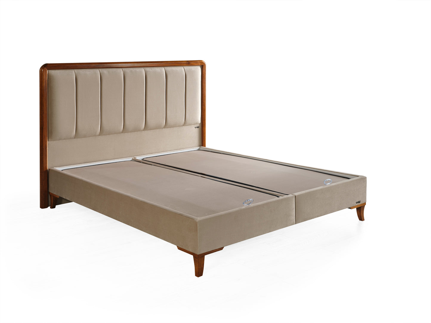 Schlafzimmer-Set "Rovina" – Bett mit Bettkasten und Matratze , Nachttisch, Hocker