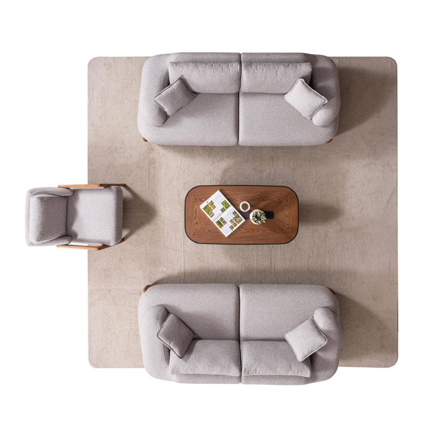 Sitzgruppe/Sofa Set - Wohnzimmergarnitur "Salix" 3+3+1