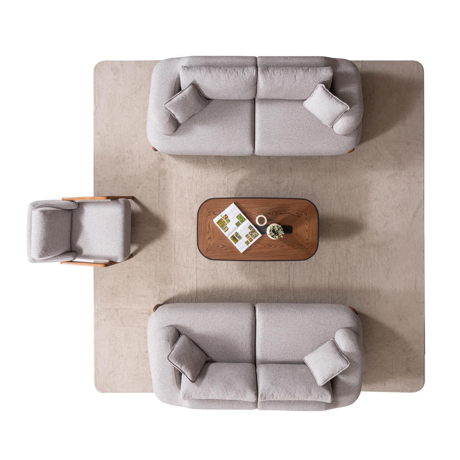 Sitzgruppe/Sofa Set - Wohnzimmergarnitur "Salix" 3+3+1