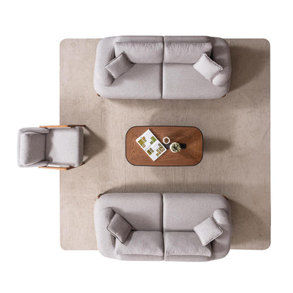 Sitzgruppe/Sofa Set - Wohnzimmergarnitur "Salix" 3+3+1