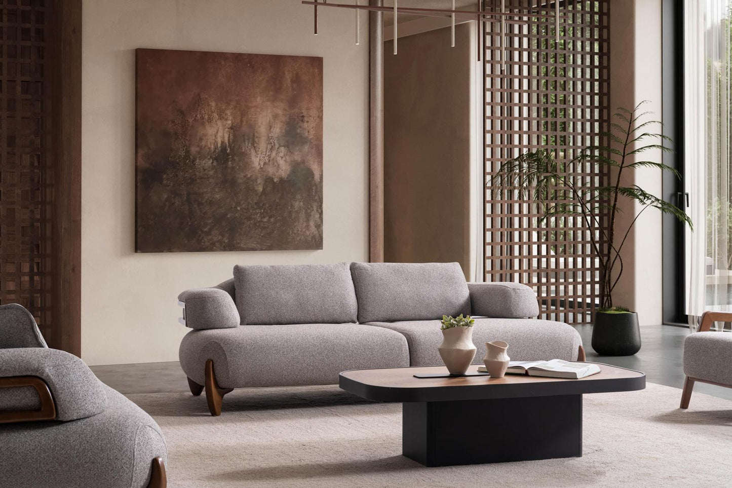 Sitzgruppe/Sofa Set - Wohnzimmergarnitur "Salix" 3+3+1