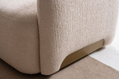 Sitzgruppe/Sofa Set - Wohnzimmergarnitur "Scilla" 3+3+1 + Mittelkonsolentisch - Beige - Nobelaa