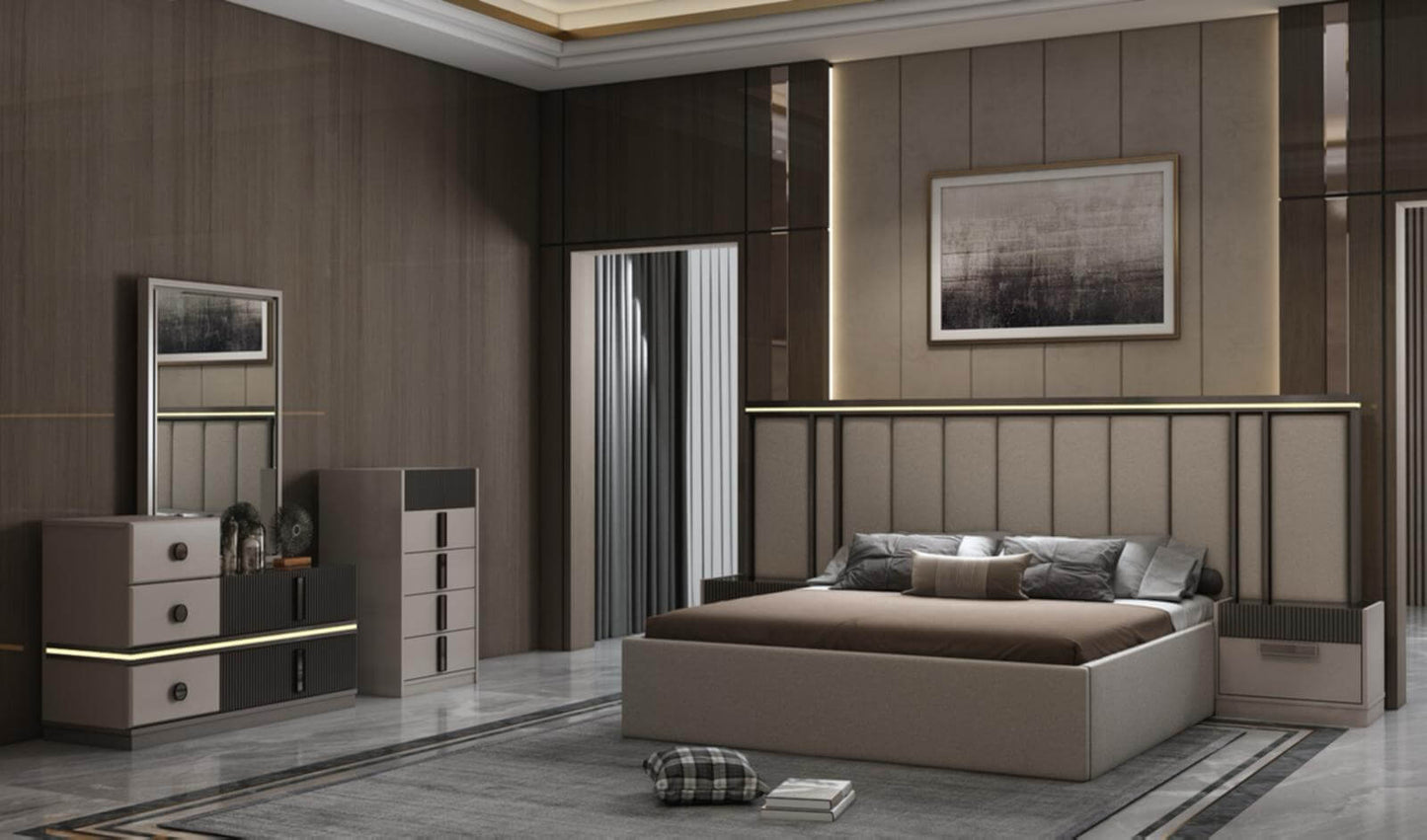 Schlafzimmer-Komplettset "Sereno" – beige- Nobelaa