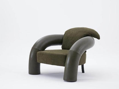 Sofa "Tiare" - gebogener Sofa + Sessel - grün - Nobelaa