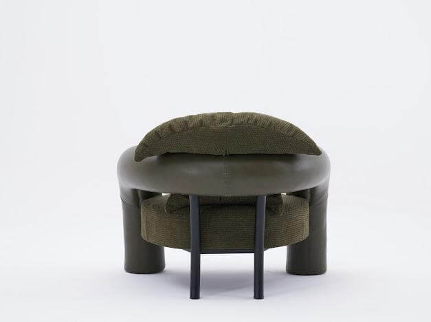 Sofa "Tiare" - gebogener Sofa + Sessel - grün - Nobelaa