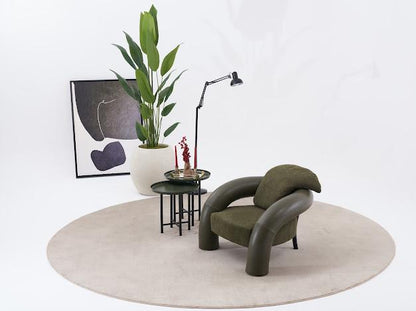 Sofa "Tiare" - gebogener Sofa + Sessel - grün - Nobelaa