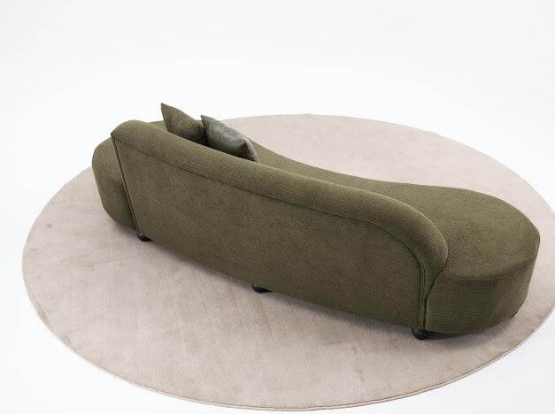 Sofa "Tiare" - gebogener Sofa + Sessel - grün - Nobelaa