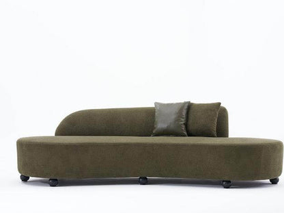 Sofa "Tiare" - gebogener Sofa + Sessel - grün - Nobelaa