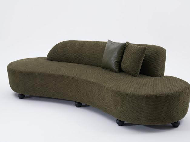 Sofa "Tiare" - gebogener Sofa + Sessel - grün - Nobelaa