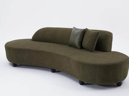 Sofa "Tiare" - gebogener Sofa + Sessel - grün - Nobelaa
