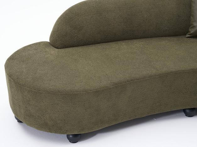 Sofa "Tiare" - gebogener Sofa + Sessel - grün - Nobelaa