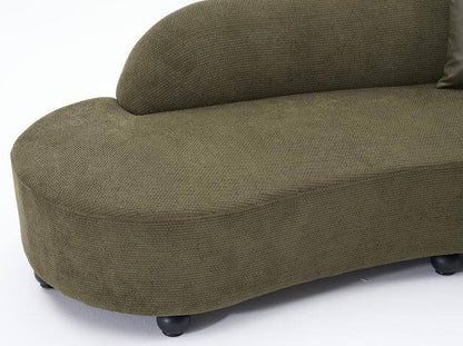 Sofa "Tiare" - gebogener Sofa + Sessel - grün - Nobelaa