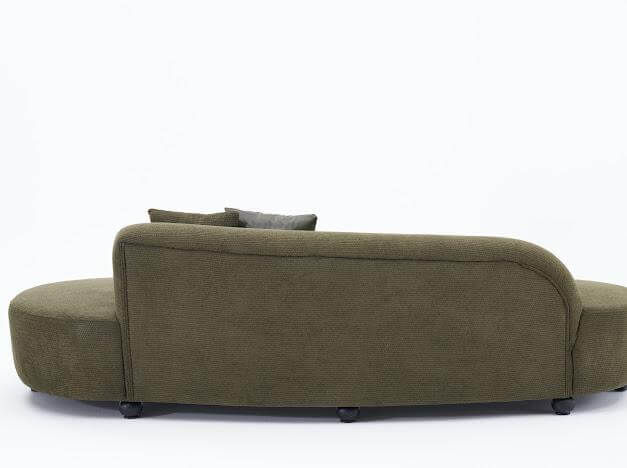 Sofa "Tiare" - gebogener Sofa + Sessel - grün - Nobelaa