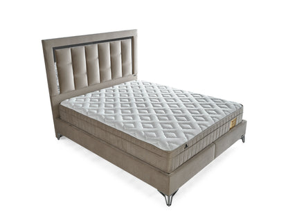 Schlafzimmer-Set "Tiva" – Bett mit Bettkasten und Matratze , Nachttisch, Bettbank