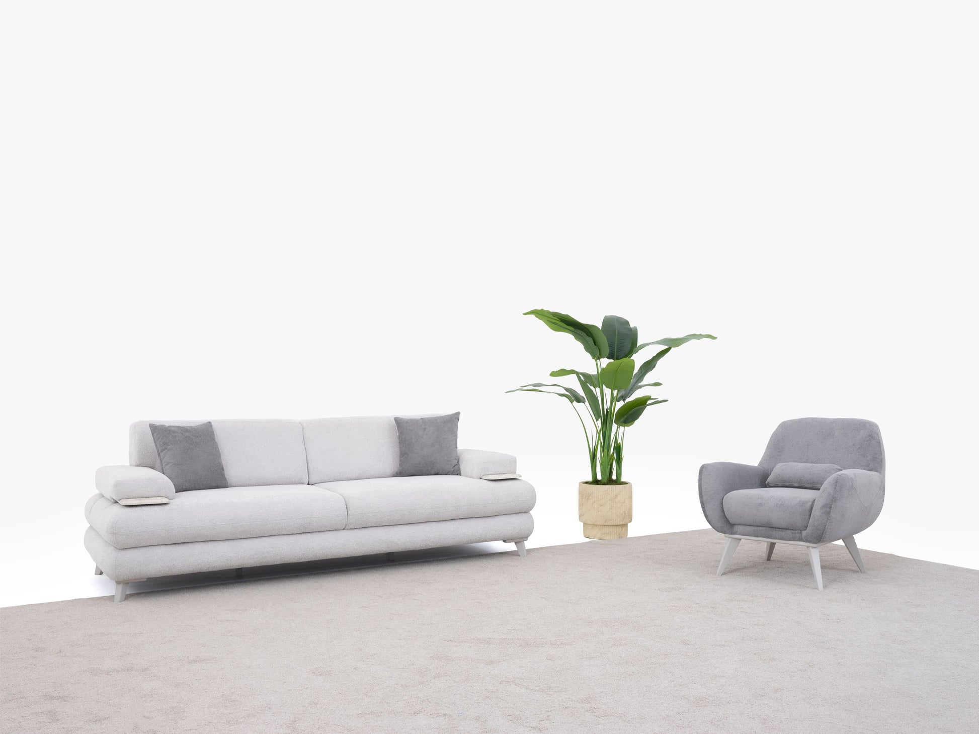 Sitzgruppe/Sofa Set - Wohnzimmergarnitur "Vanda" 3+3+1