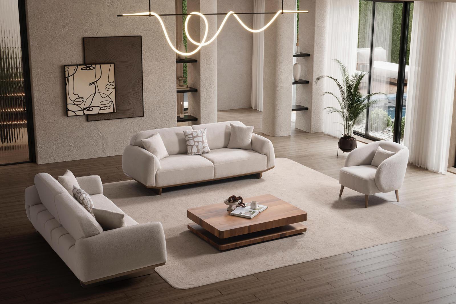 Sitzgruppe/Sofa Set - Wohnzimmergarnitur "Vegas" 3+3+1